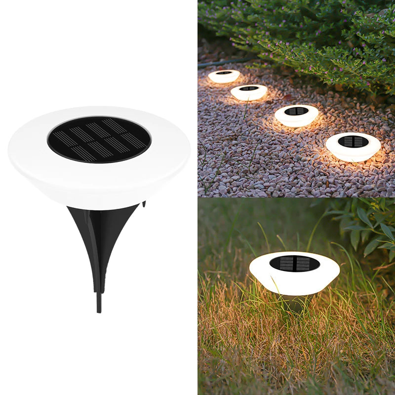 14 LED Solar Ground Lights for Garden, Yard & Pathway Decor