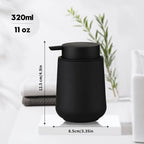 Matte Black Liquid Soap Dispenser 11oz Modern Bathroom & Kitchen Pump Bottle