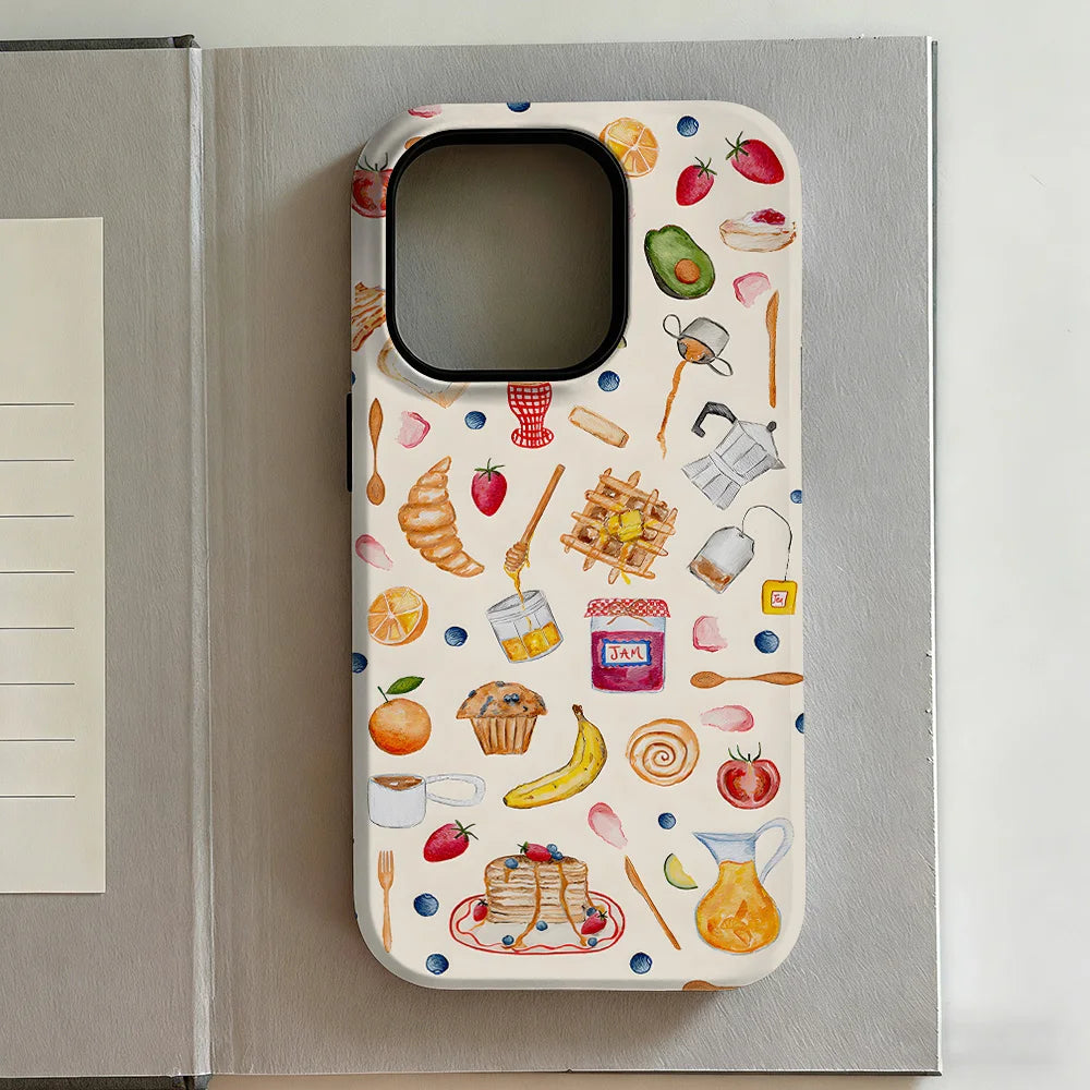Luxury Lemon Double-Layer Case for iPhone 17 16 15 14 13 12 11 Pro Max
