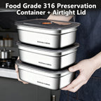 Stainless Steel Camping Lunch Box Leakproof Large Capacity Bento Box