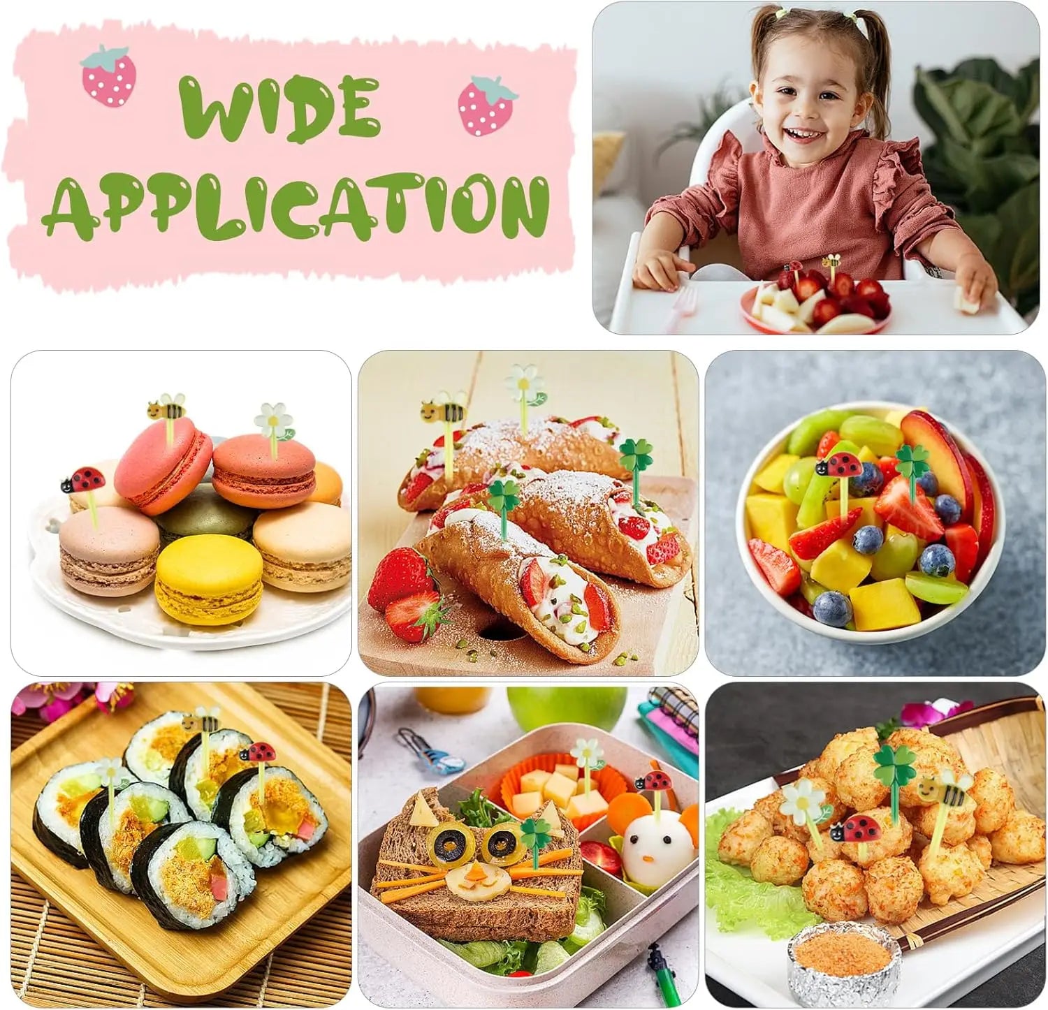 Mini Animal Fruit Fork Picks for Kids Bento Lunch Box Decoration Set