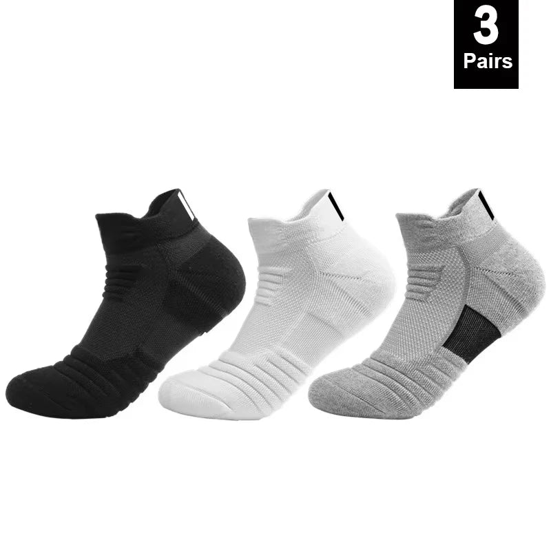 Anti-Slip Football Socks Men Breathable Cotton Soccer Socks 3 Pairs