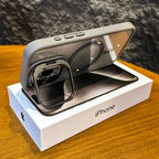 Luxury Magnetic Stand Case with Lens Guard for iPhone 16 15 14 Pro Max