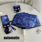 Buy Cute Cat Cartoon Automatic Folding Umbrella UV Sun & Rain