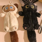 Plush Big-Eyed Cat Storage Bag Stationery Case