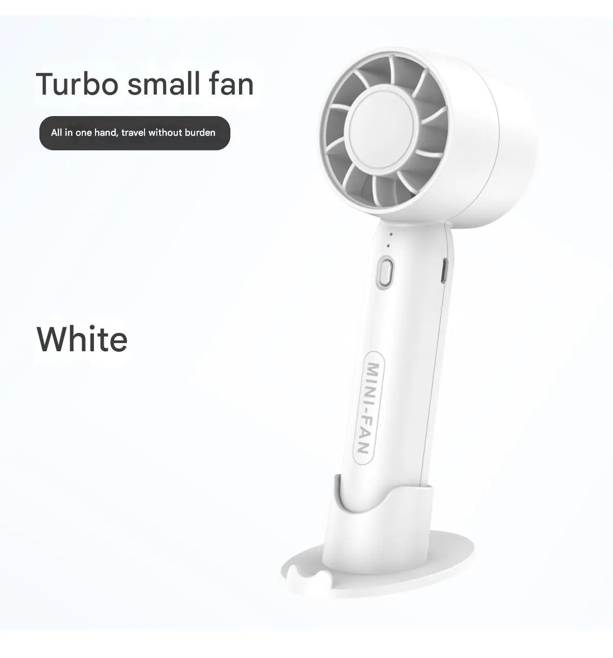 Turbo Handheld Mini Fan USB Rechargeable Portable Fan