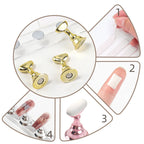 5Pcs Nail Tip Holder Magnetic Crystal Base Nail Art Practice Stand