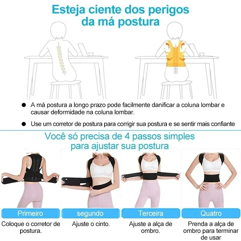Reinforced Posture Corrector Vest Back Brace Shoulder Support