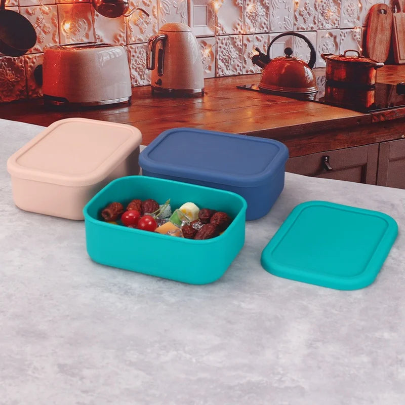 YONG HAO Silicone Bento Box BPA-Free Leakproof Microwave Lunch Container