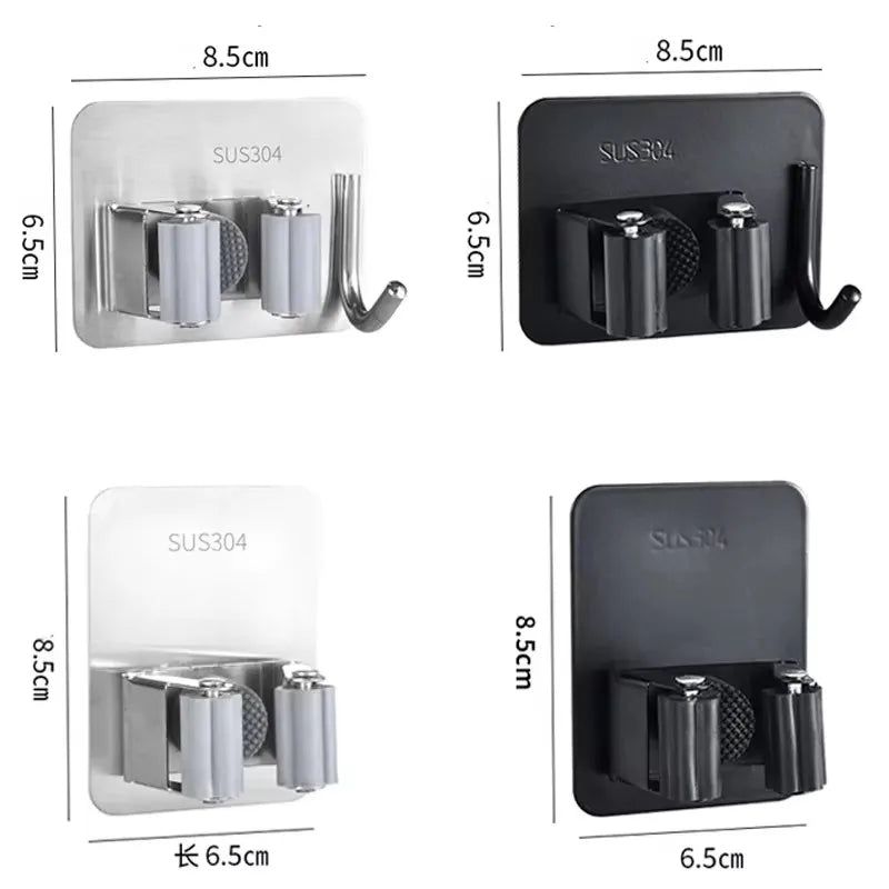 Mop Clip Holder Stainless Steel Organizer
