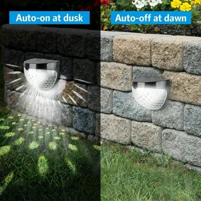 Waterproof Solar LED Fence Lights for Garden & Outdoor Decor