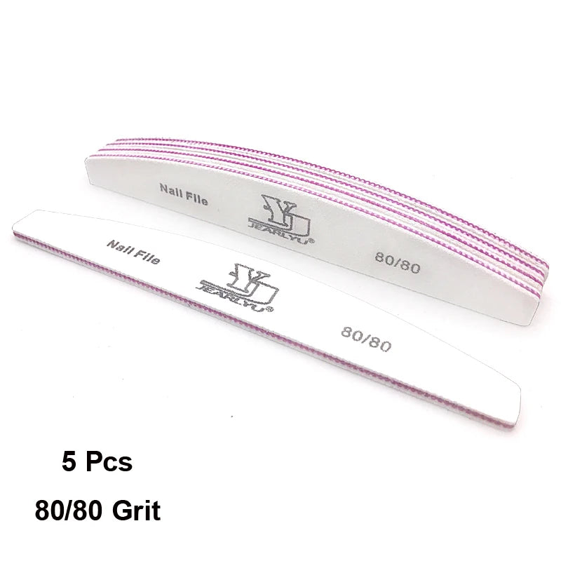 5Pcs Nail File Set Professional Grit Manicure Buffer Kit