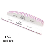 5Pcs Nail File Set Professional Grit Manicure Buffer Kit