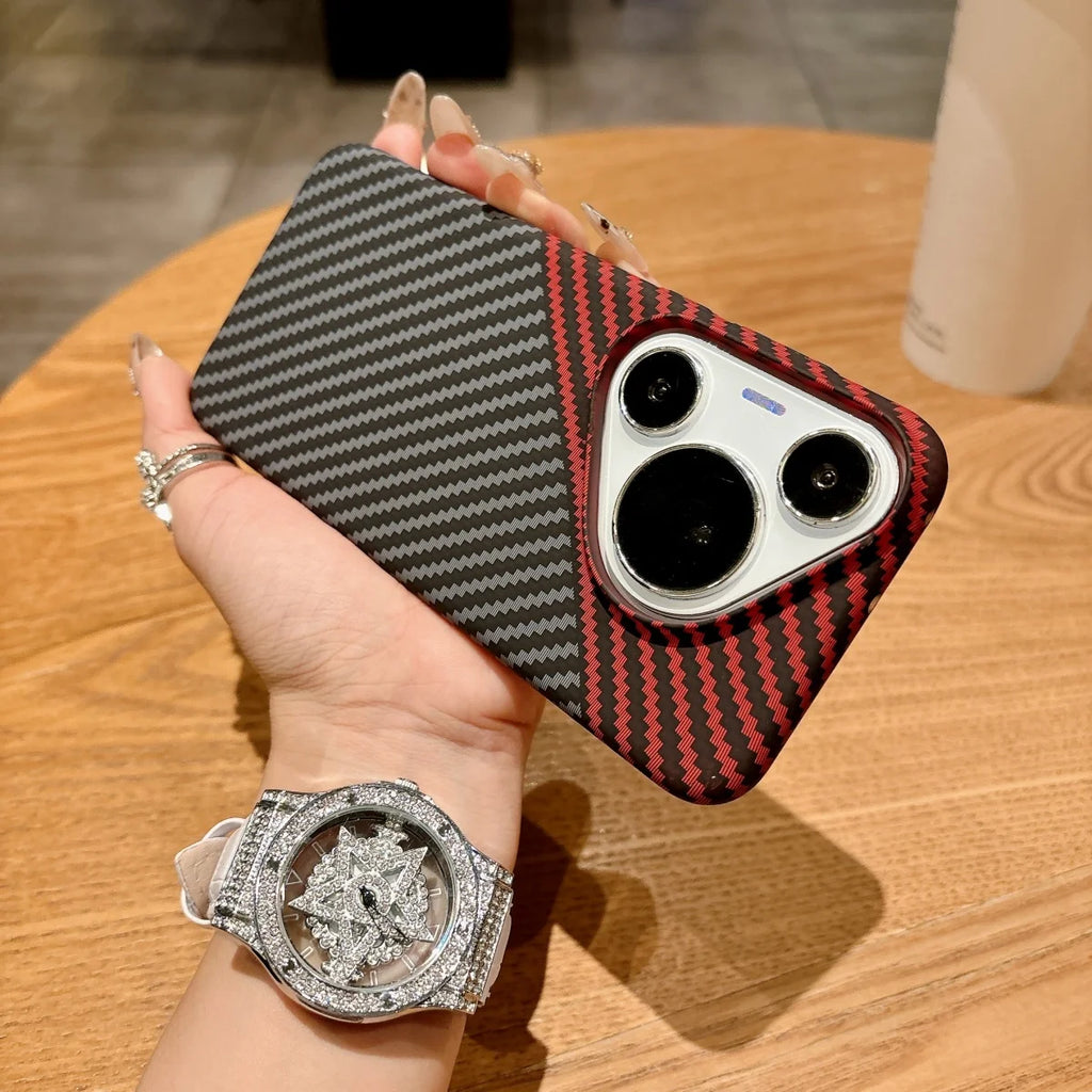 MagSafe Kevlar Carbon Fibre Case for Huawei Pura 90 80 70 Pro Max