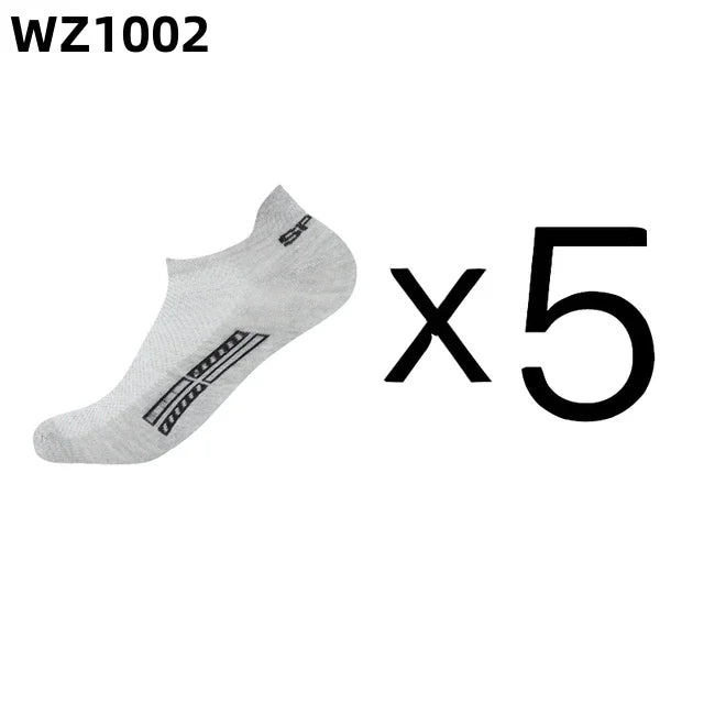 5 Pairs Men Cotton Ankle Socks Breathable Sports Mesh Summer Thin UK