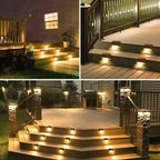 Waterproof Solar LED Step Lights for Garden & Patio Decor