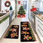 Christmas Cookies Tree Floor Mat Non-Slip Kitchen & Home Decor Rug