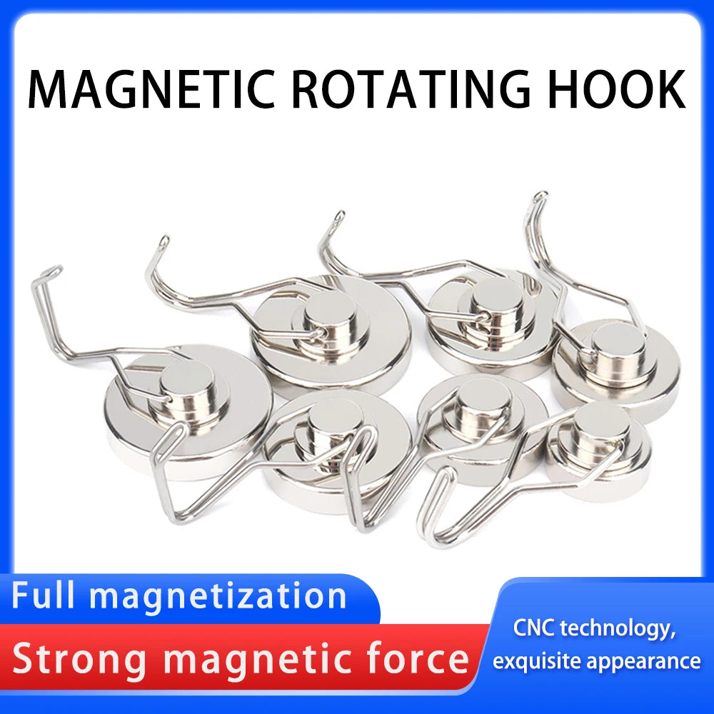Strong Magnetic Rotating Hook Heavy Duty Neodymium Magnet Hook