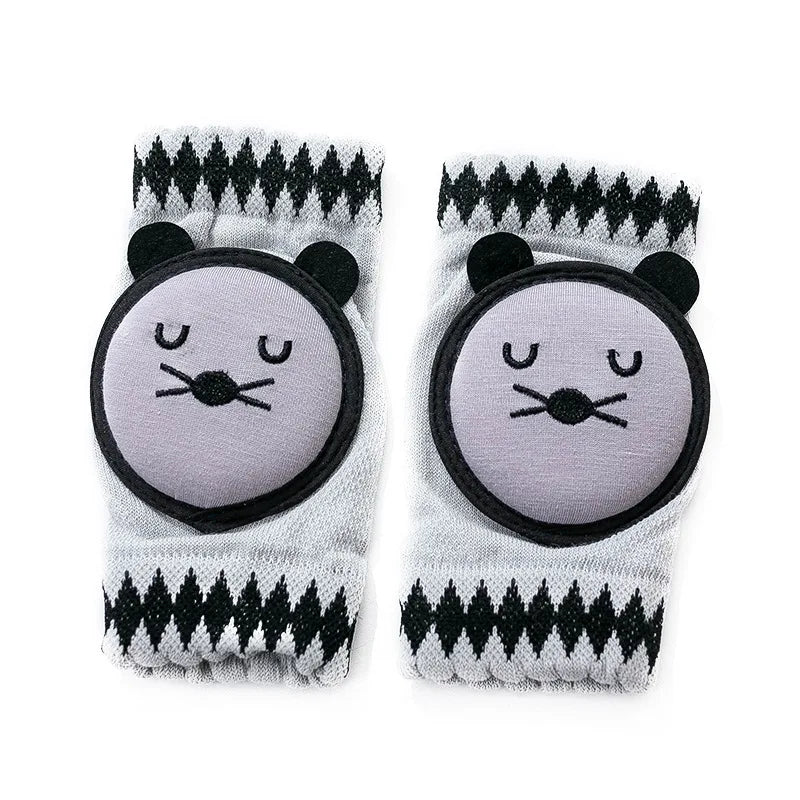 Cartoon Baby Knee Pads Summer Mesh Crawling Protection (0–3Y)