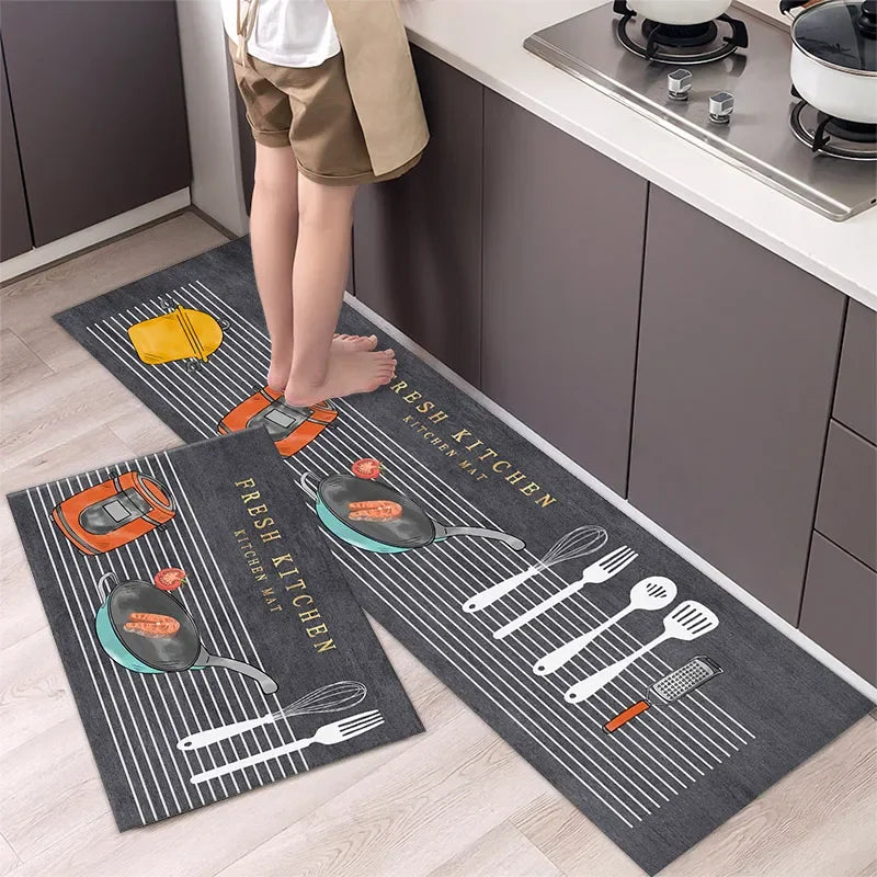 Kitchen Floor Mat UK Soft Washable Anti-Slip Area Rug