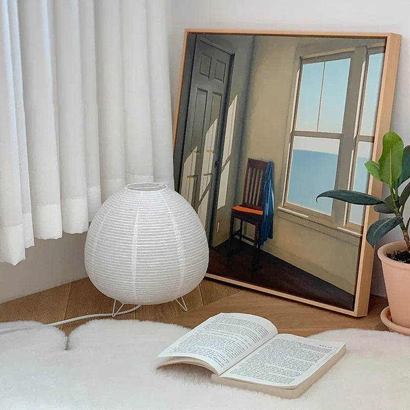 Japanese Lantern LED Table Lamp for Bedroom & Living Room