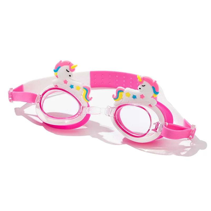 Kids Cartoon Swimming Goggles UK | Waterproof Anti-Fog Adjustable Diving Glasses