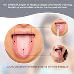 Reusable Stainless Steel Tongue Scraper Fresh Breath Oral Hygiene Tool