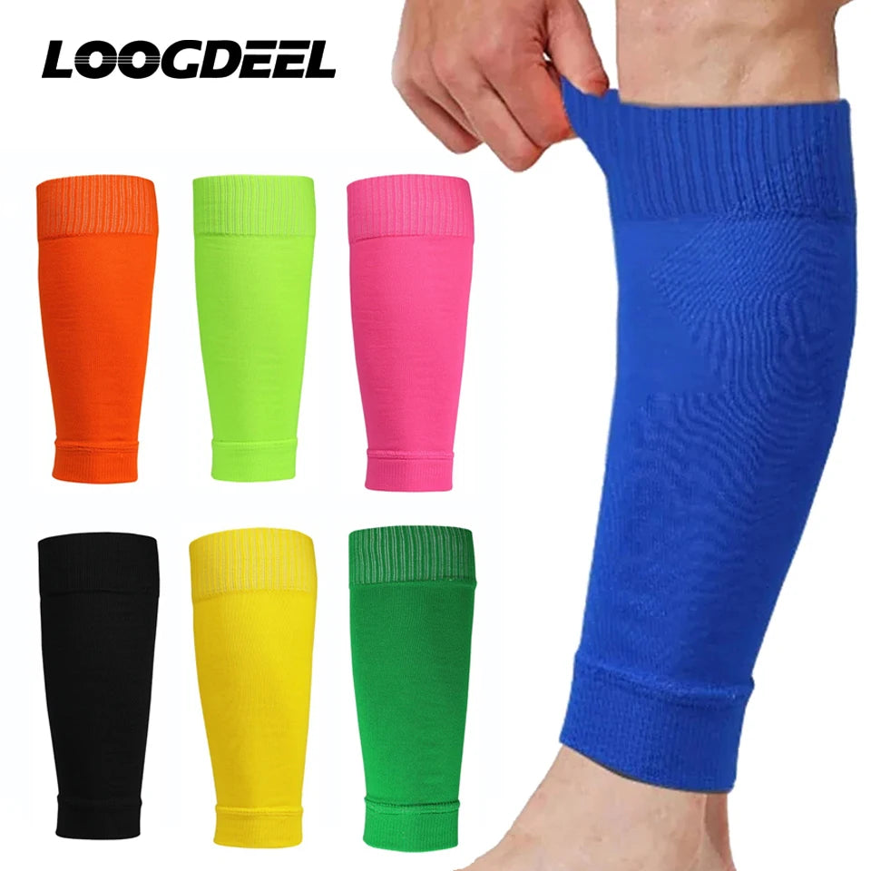 Football Soccer Shin Pads Sleeves Socks Calf Protection Men Women Kids