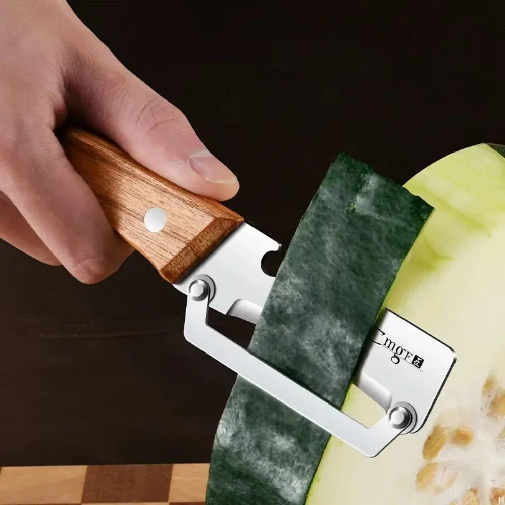 Stainless Steel Peeler with Wooden Handle Fruit & Vegetable Peeling Tool