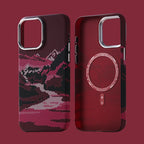 MagSafe Abstract Landscape Phone Case for iPhone 14 15 16 17 Pro Max