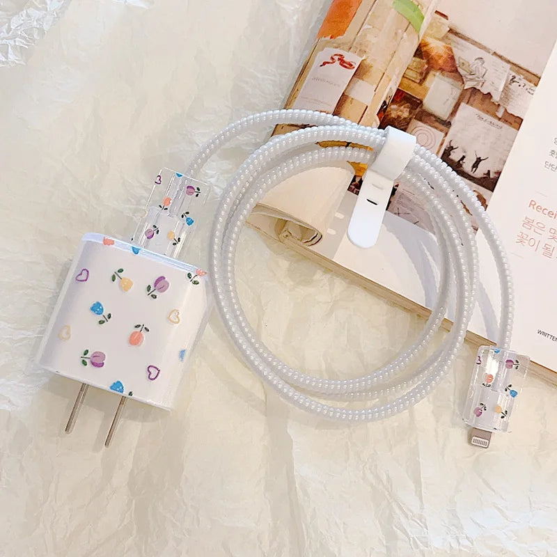 Cartoon Flower iPhone Charger Cover 18W/20W