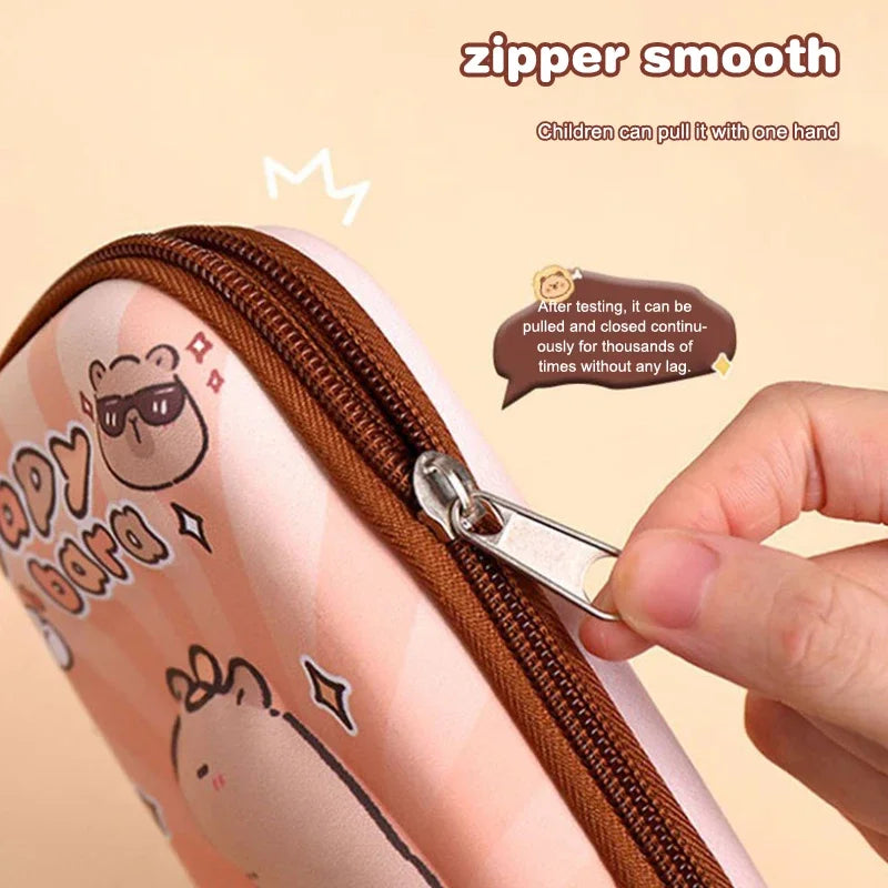 3D Capybara Pencil Case Waterproof Pen Pouch