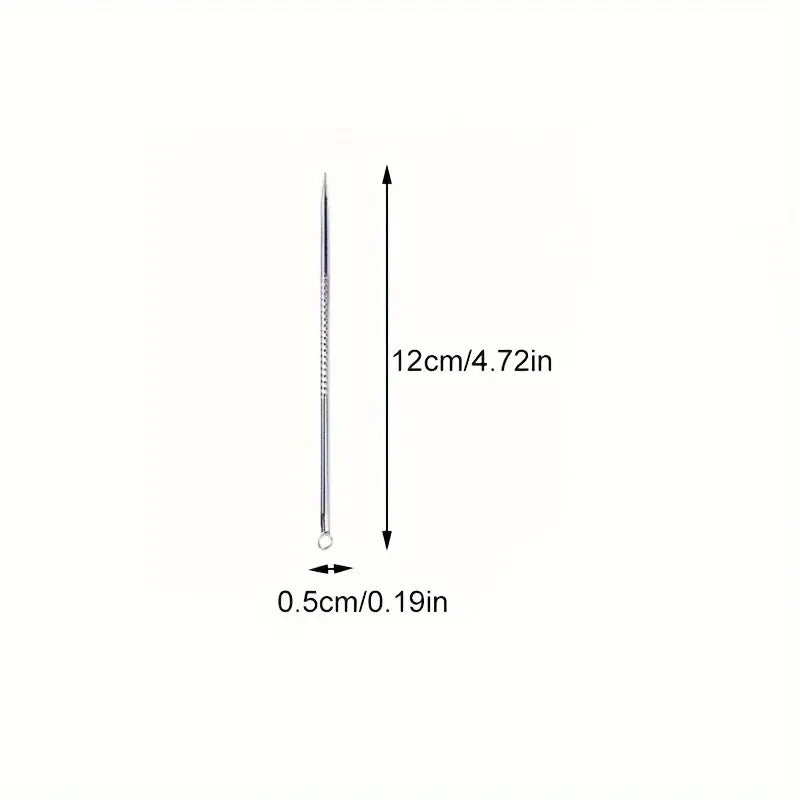 Stainless Steel Blackhead Remover Tool – Acne Pore Extractor Needle