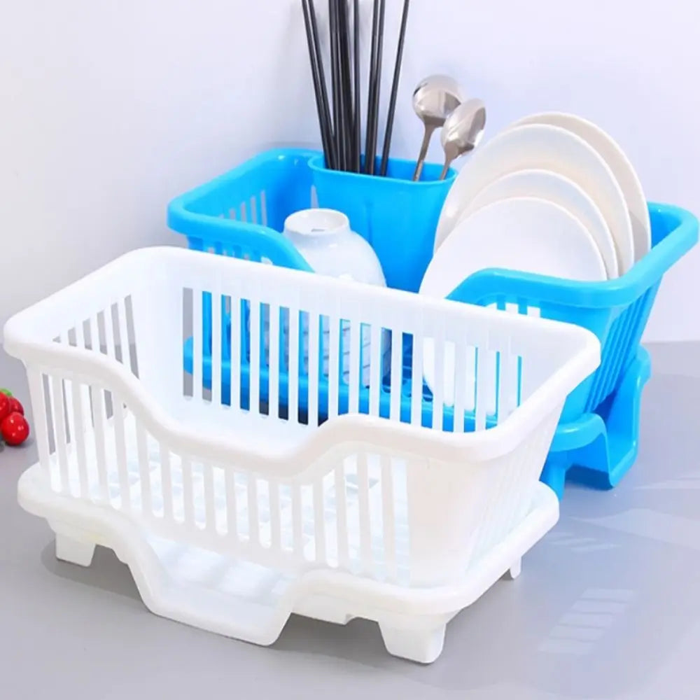 Kitchen Dish Drying Rack Countertop Utensil & Dinnerware Organizer