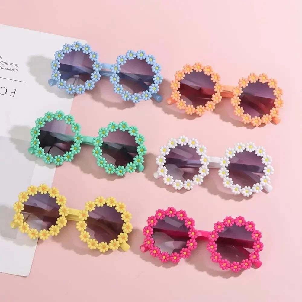 Kids Flower Sunglasses | Cute Daisy Round Shades for Children