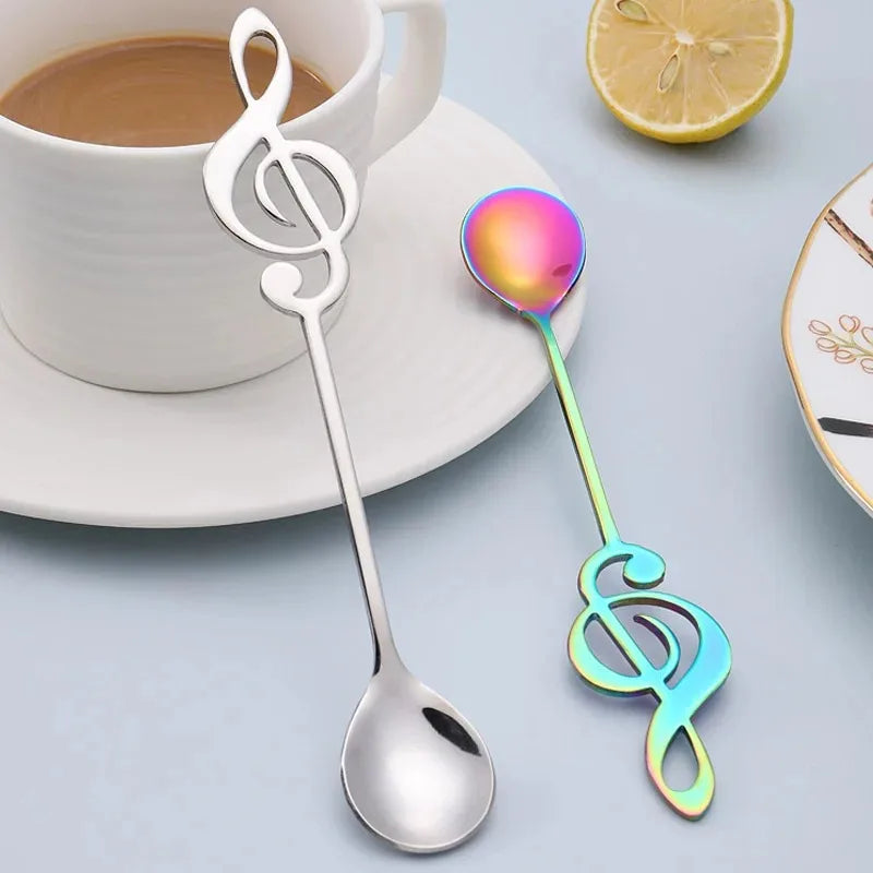 Musical Notes Spoon 304 Stainless Steel – Creative Coffee & Dessert Spoon