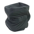 Dark gray fleece neck gaiter on a white background
