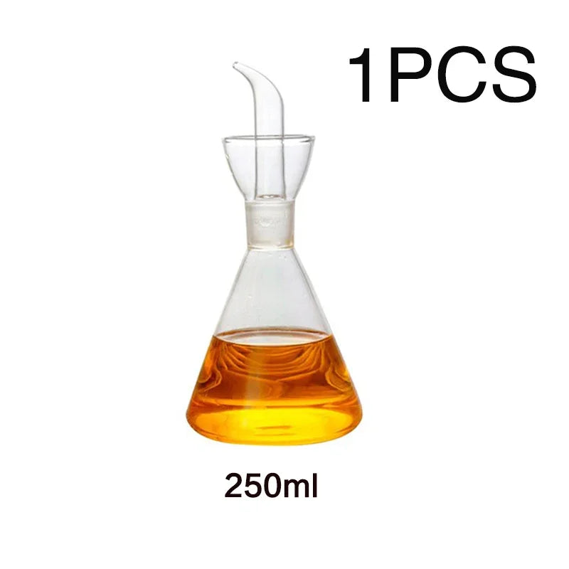 High Borosilicate Glass Oil Pot Leakproof Oil & Vinegar Dispenser Bottle