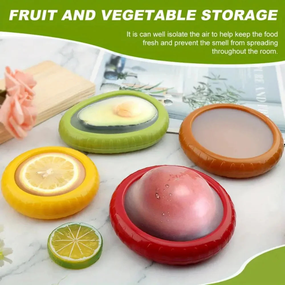 Silicone Fruit & Vegetable Storage Box Stackable Leakproof Food Container Set Secondary image