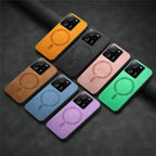 Magnetic Leather Case for Xiaomi 13T 14T 15T 17T Redmi Note 15 Pro
