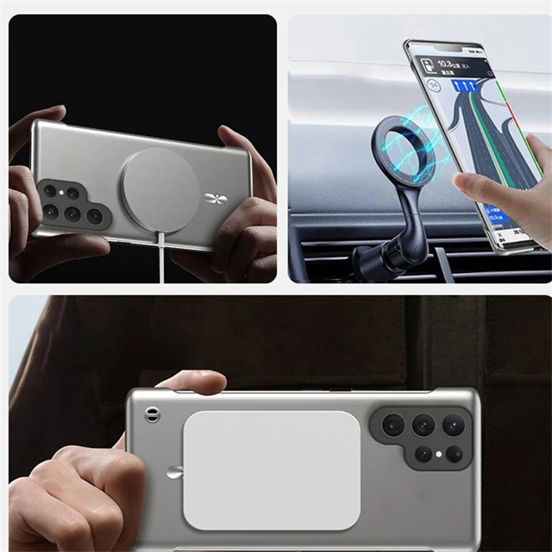 MagSafe Frameless Magnetic Case for Samsung S25 S24 S23 S22 S21 Secondary image