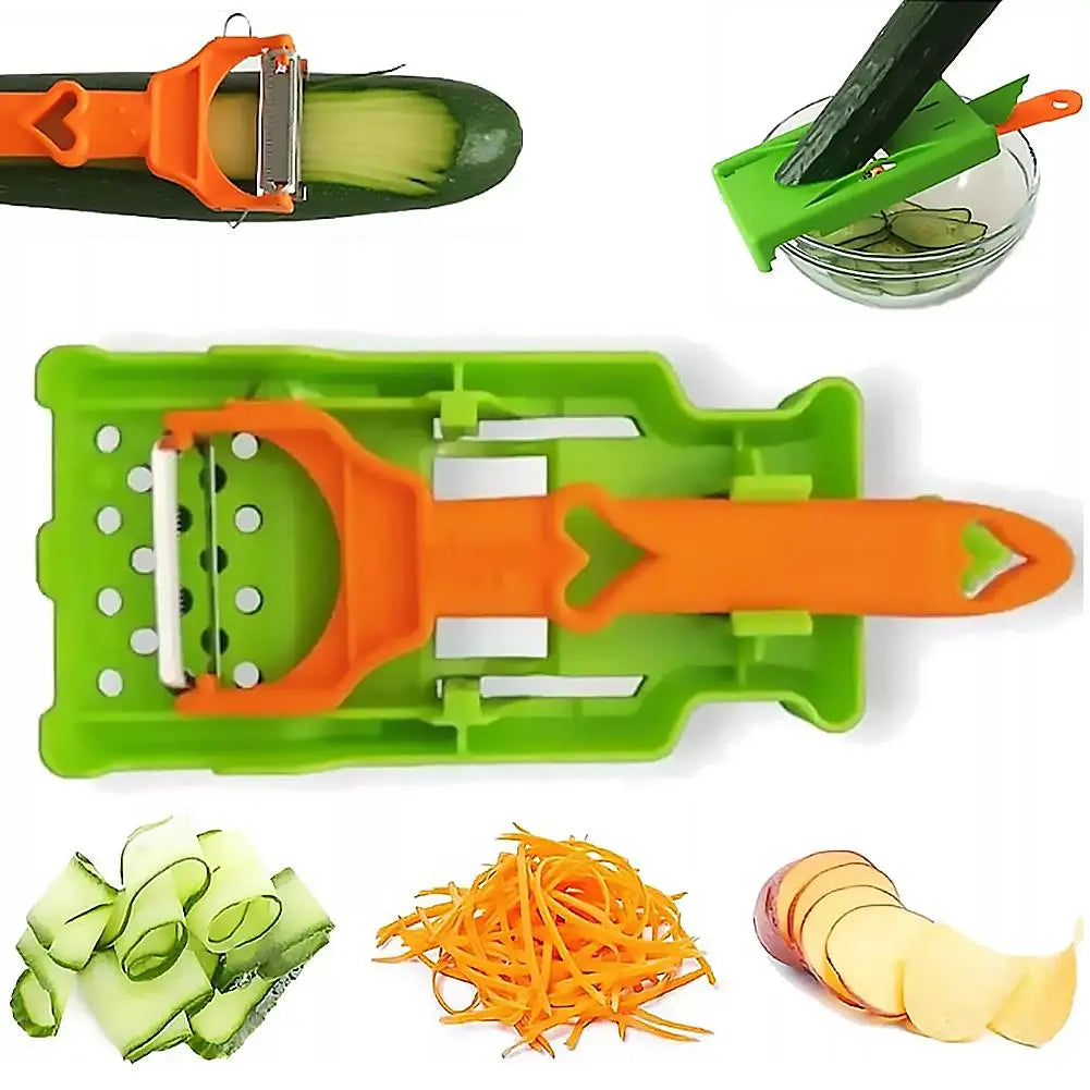 Cocororo Multi-Function Peeler – Double Strip Vegetable & Fruit Cutter with Juicer