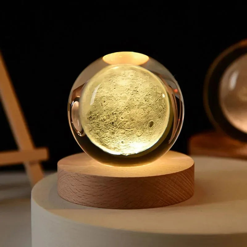 3D Solar System Crystal Ball LED Decoration Lamp