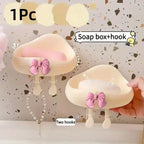 Cloud Soap Box Wall Mounted – Cute Cartoon Drain Soap Holder with Hook
