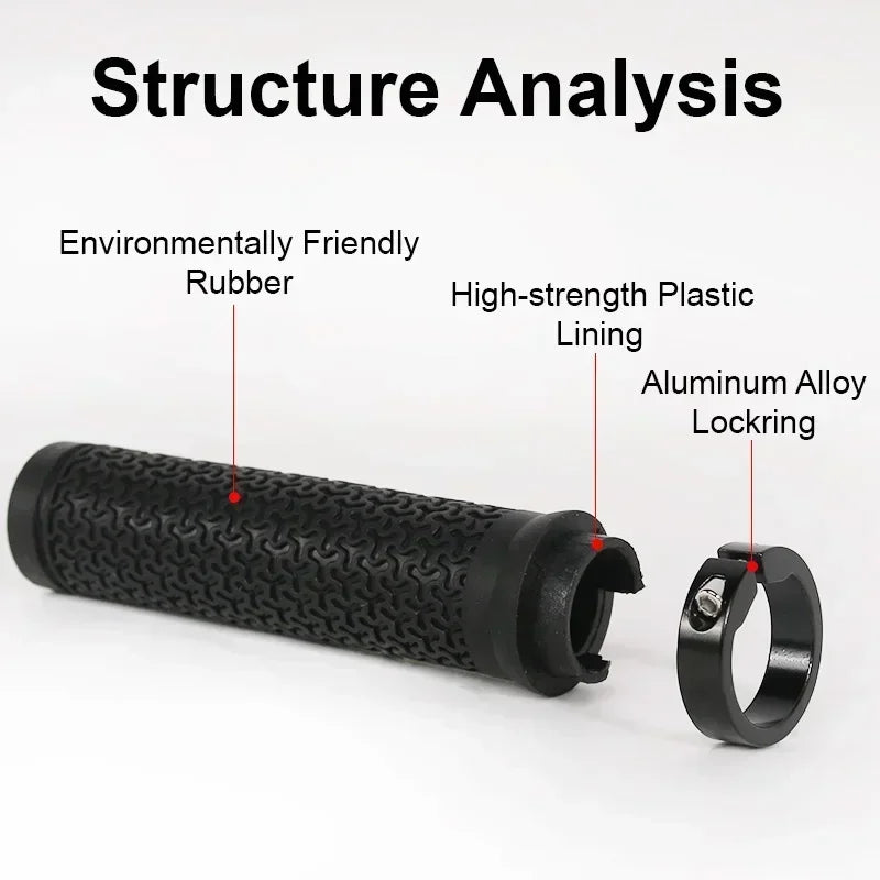 MTB Handlebar Grips Lock-On Anti-Slip Rubber Bike BMX Soft Grip