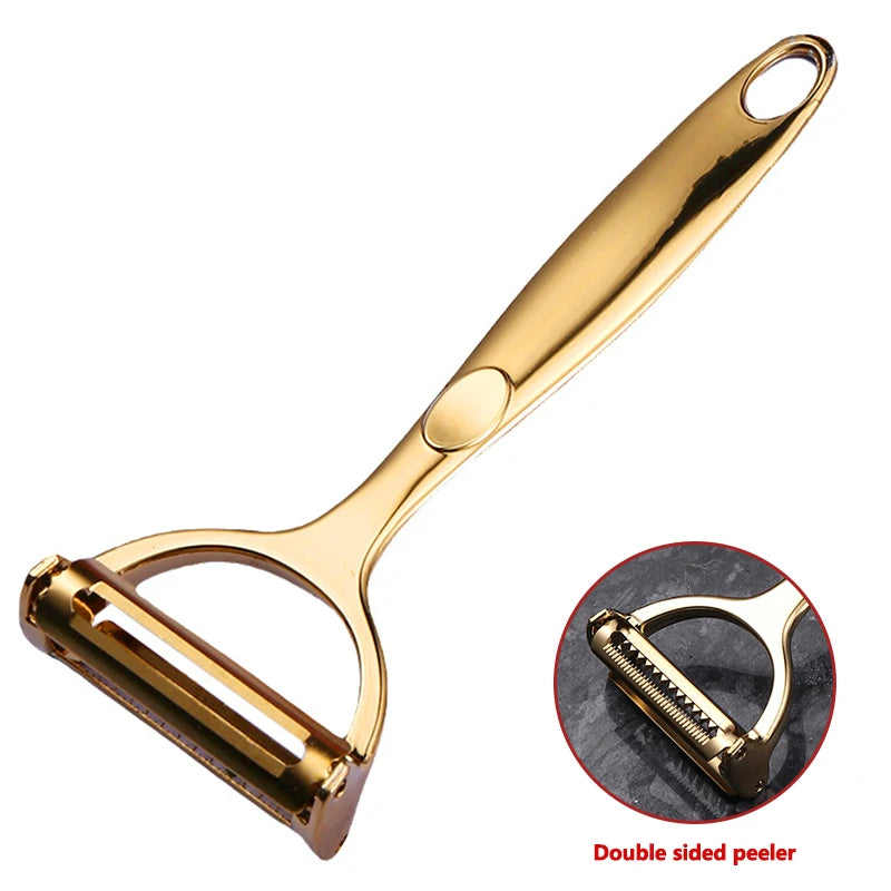 Golden Vegetable Peeler – Stainless Steel Potato & Carrot Peeler Tool