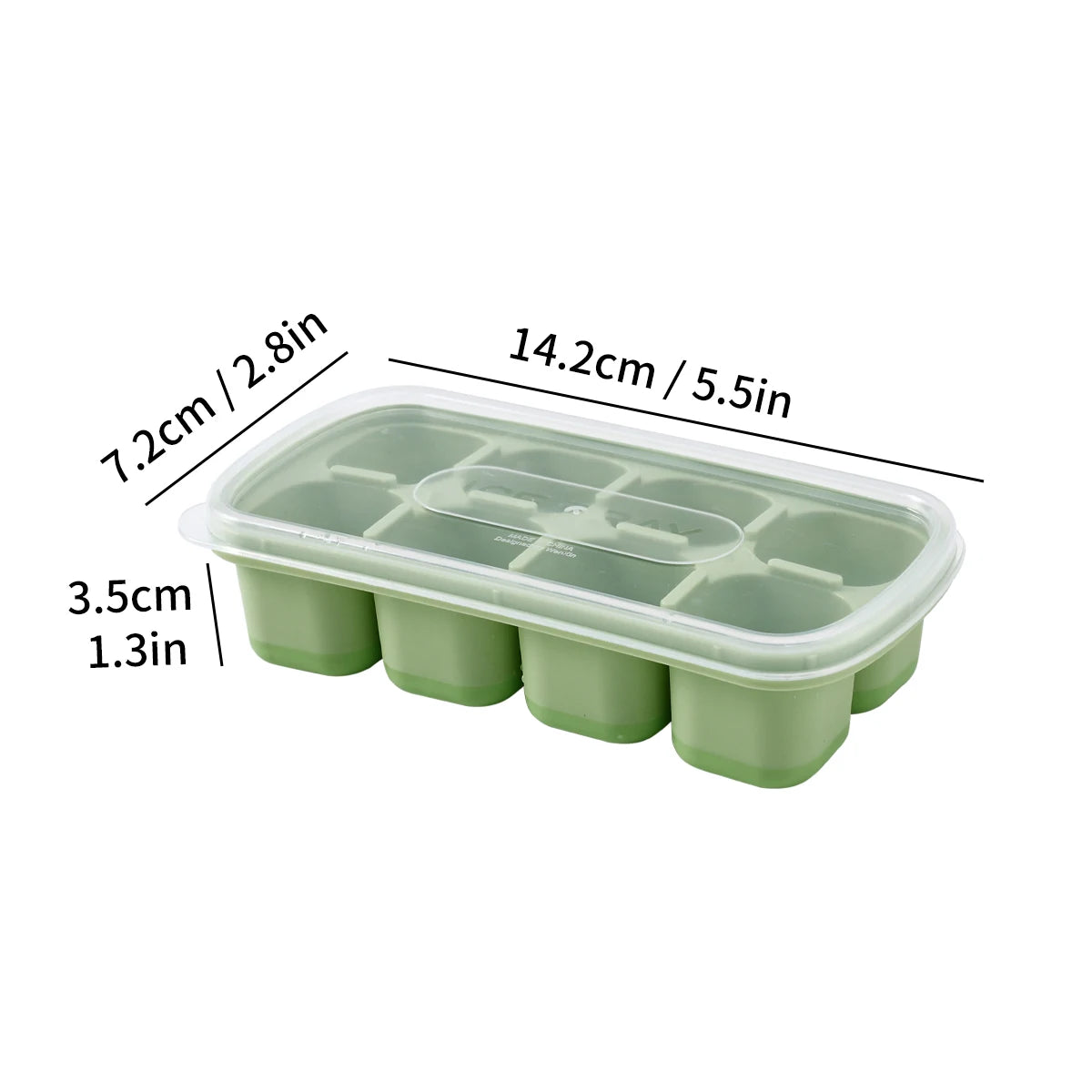 Mini Silicone Ice Cube Tray UK 8 Grid Ice Mold With Lid| Whisky Ice Maker