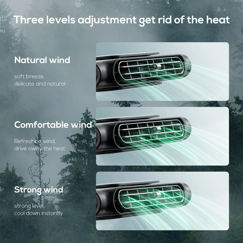 Portable Car Seat Cooling Fan USB Backrest Air Cooler