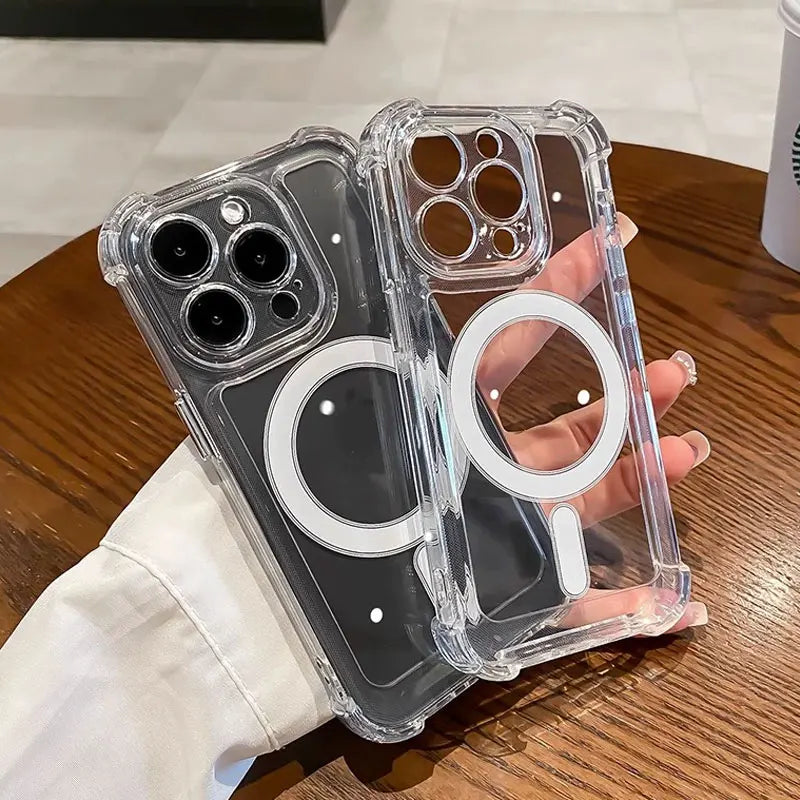 MagSafe Magnetic Clear Case for iPhone 17 16 15 14 13 12 11 Pro Max