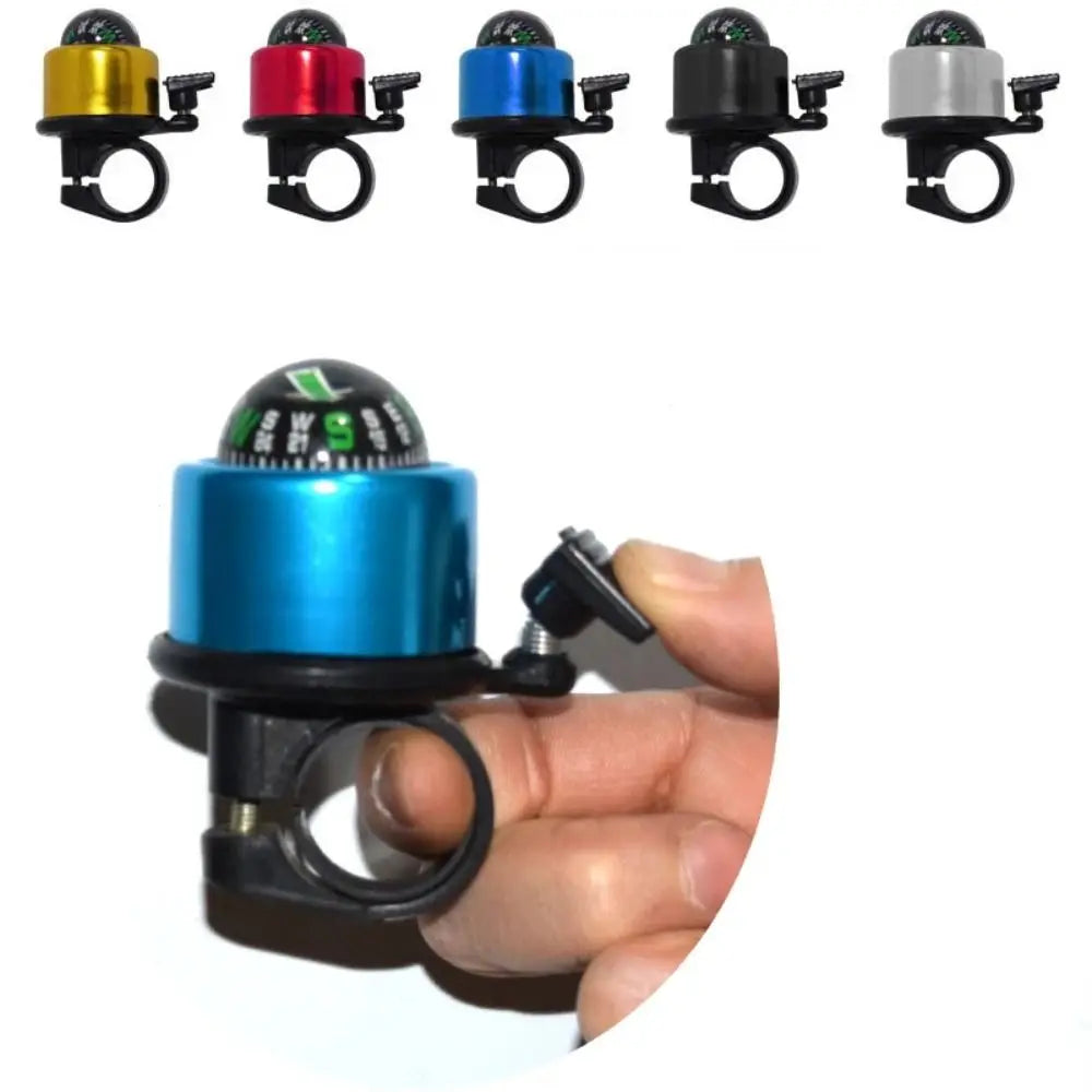 Mini Aluminum Bike Bell with Compass Ultra-Loud Bicycle Handlebar Bell